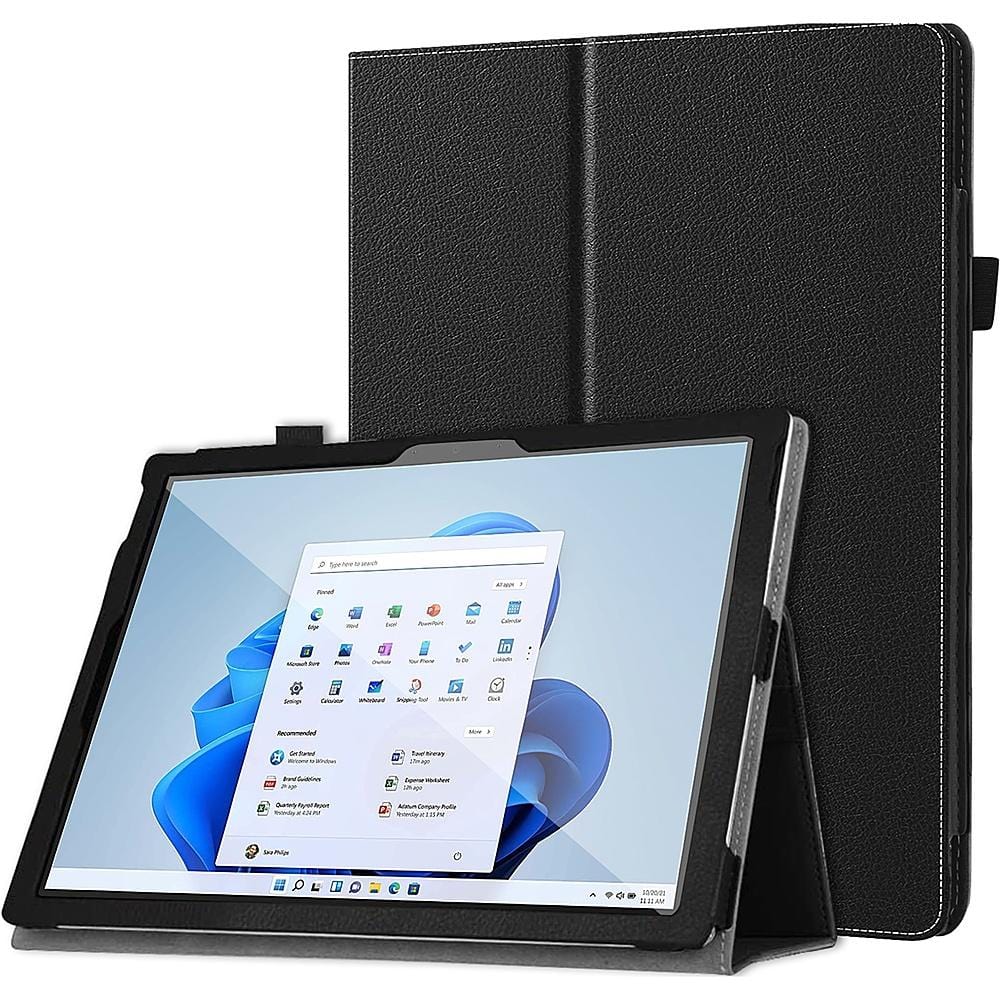 SaharaCase - Bi-Fold Folio Case for Microsoft Surface Pro 8 - Black