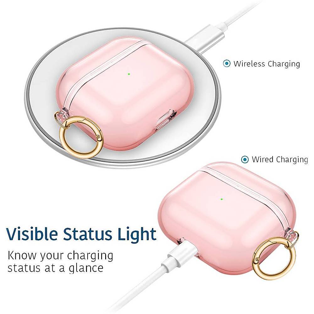 SaharaCase - Hybrid Flex Series Case for Apple AirPods 3 (3rd Generation) - Transparent Pink