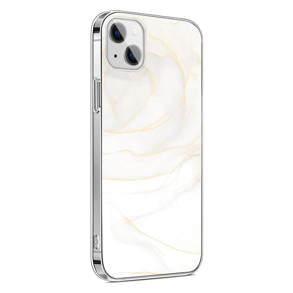 White Marble iPhone 13 & iPhone 14 Case - Marble Series Case