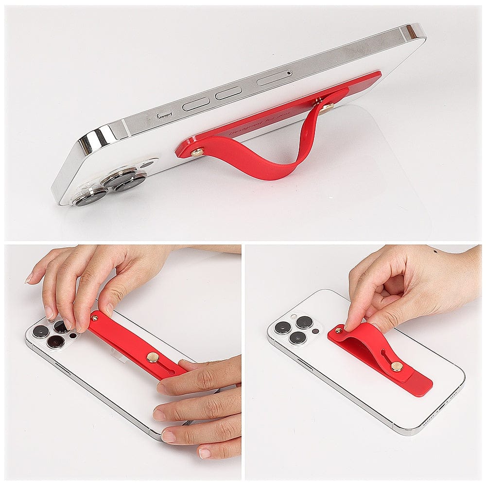 FingerGrip Cell Phone Grip for Most Cell Phones - Red