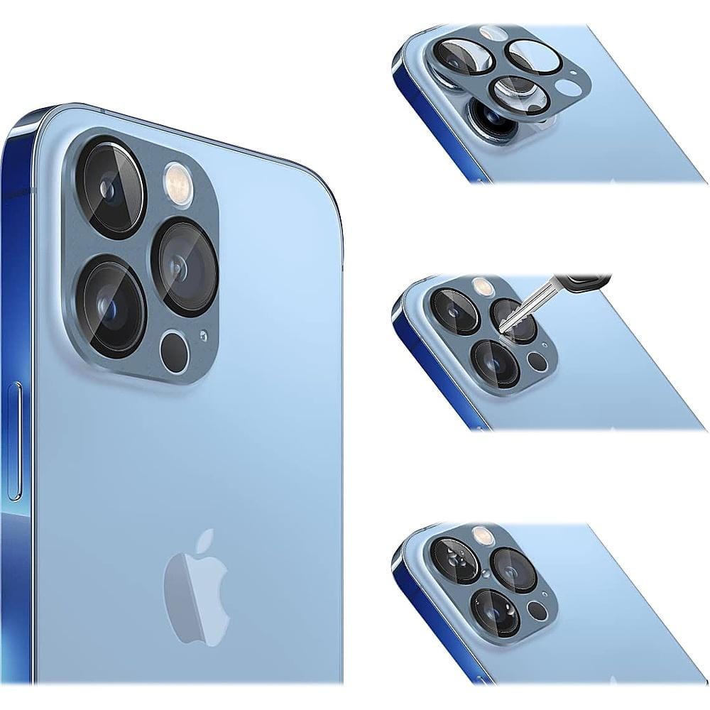 ZeroDamage Camera Lens Protector for Apple iPhone 13 Pro and iPhone 13 Pro Max (2-Pack) - Blue