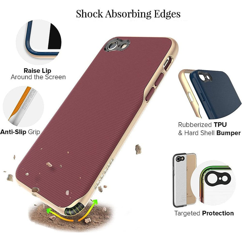 Trend Series Case for Apple iPhone SE (2nd Generation & 3rd Generation 2022) - Plum Red