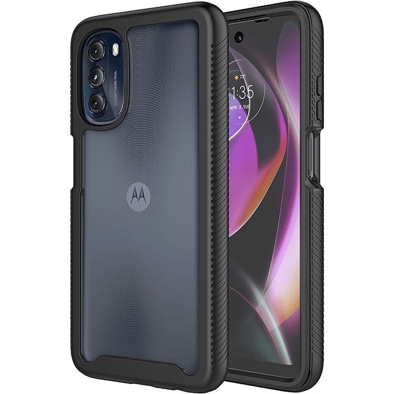 GRIP Series Case for Motorola Moto G 5G (2022) - Black/Clear