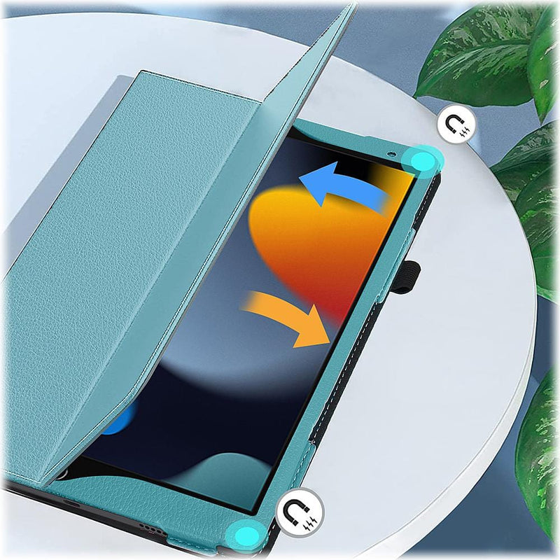 SaharaCase - Bi-Fold Folio Case for Apple iPad 10.2" (9th Generation 2021) - Aqua