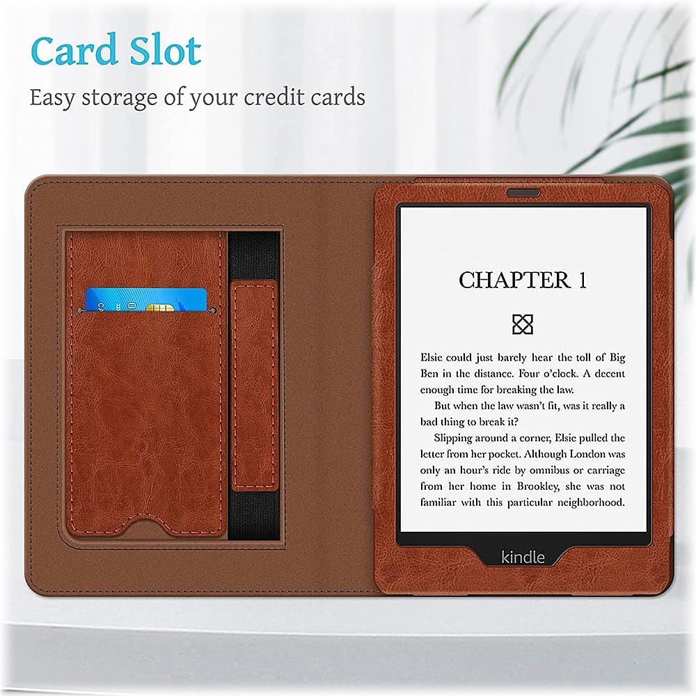 Hand Strap Series Folio Case for Amazon Kindle Paperwhite (11th Generation - 2021 and 2022 Release) - Brown