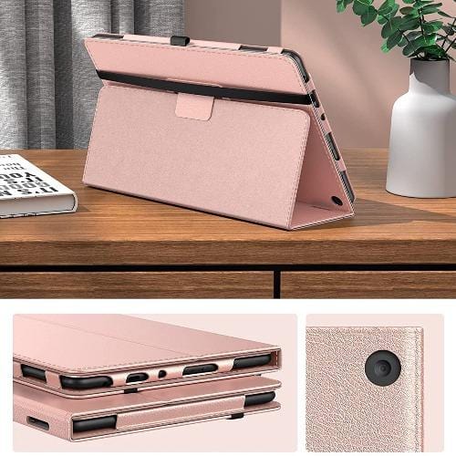 Bi-Fold Folio Case for Amazon Fire HD 10 (2021) - Rose Gold