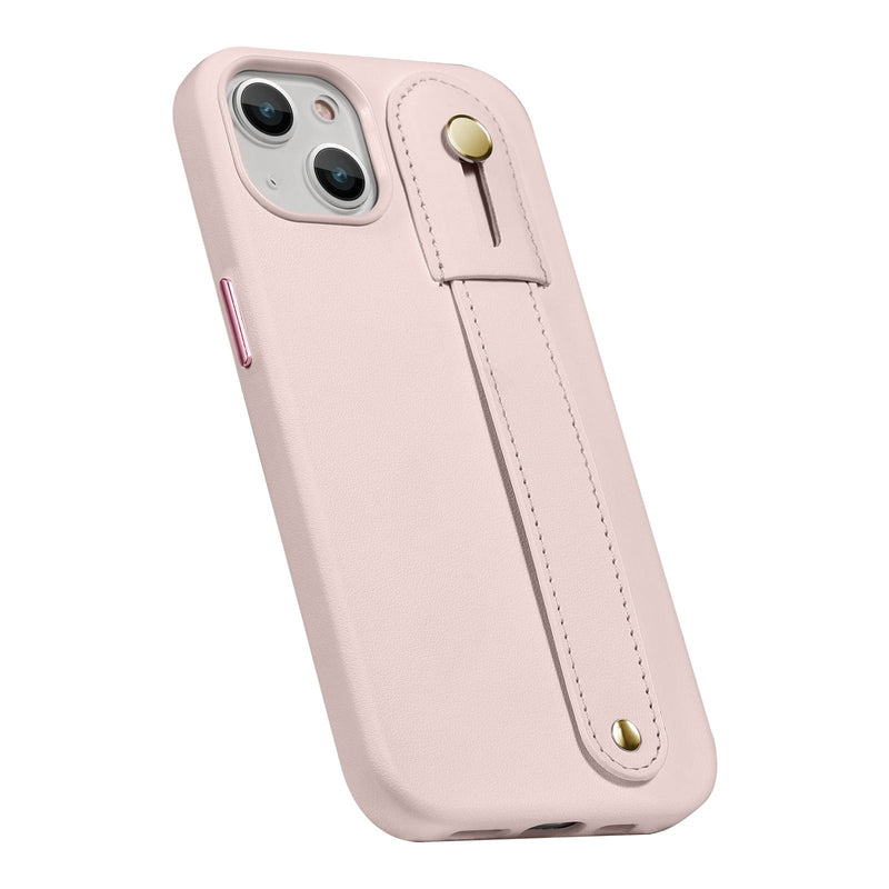 FingerGrip Series Case Leather with Magsafe for Apple iPhone 14 Plus - Pink