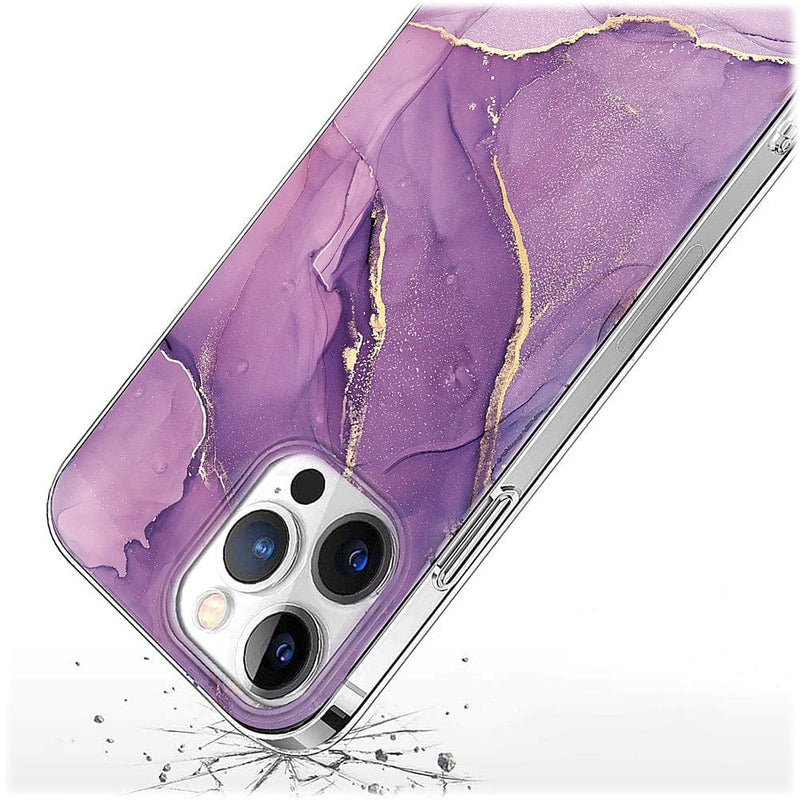 Marble Series Case for Apple iPhone 14 Pro Max - Purple Marble