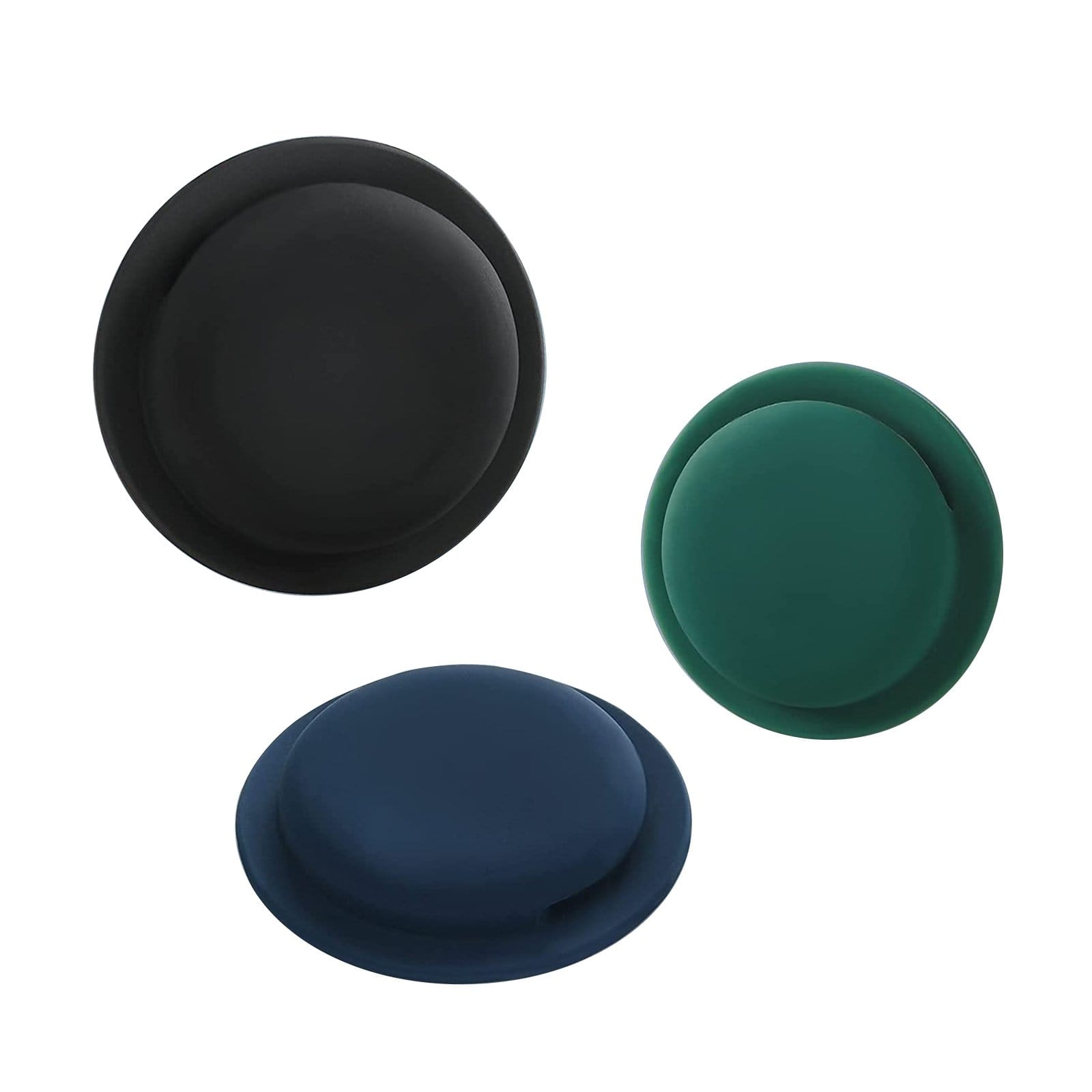 StickOn Silicone Case for Apple AirTag (4-Pack) - Black/White/Blue/Green