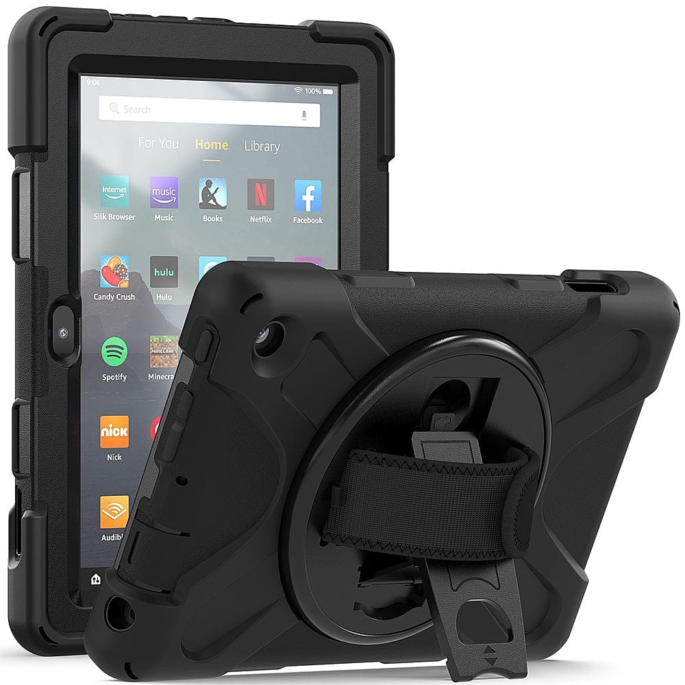 Protection Hand Strap Series Case for Amazon Fire 7 (2022) - Black