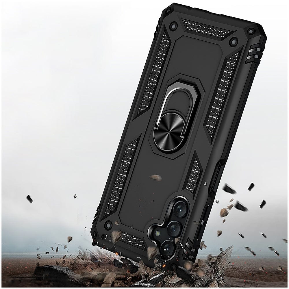 Military Kickstand Series Case with Belt Clip for Samsung Galaxy A13 5G - Black