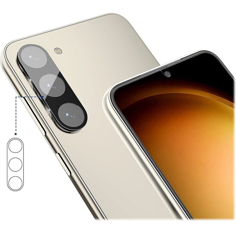 ZeroDamage Camera Lens Protector for Samsung Galaxy S23/S23+ (2-Pack) - Black