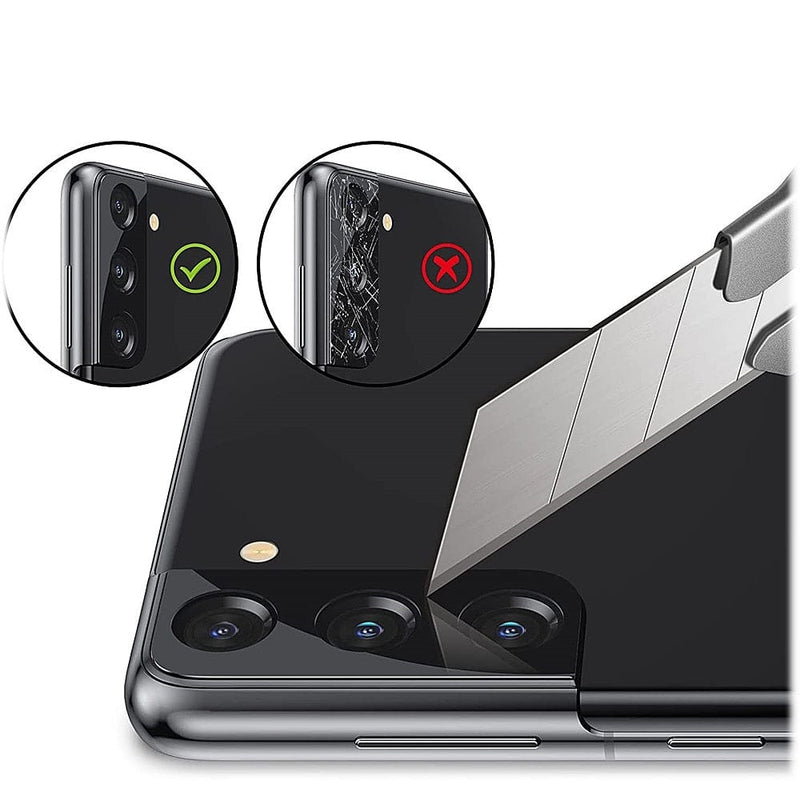 ZeroDamage Camera Lens Protector for Samsung Galaxy S21 FE 5G (2-Pack) - Clear/Black