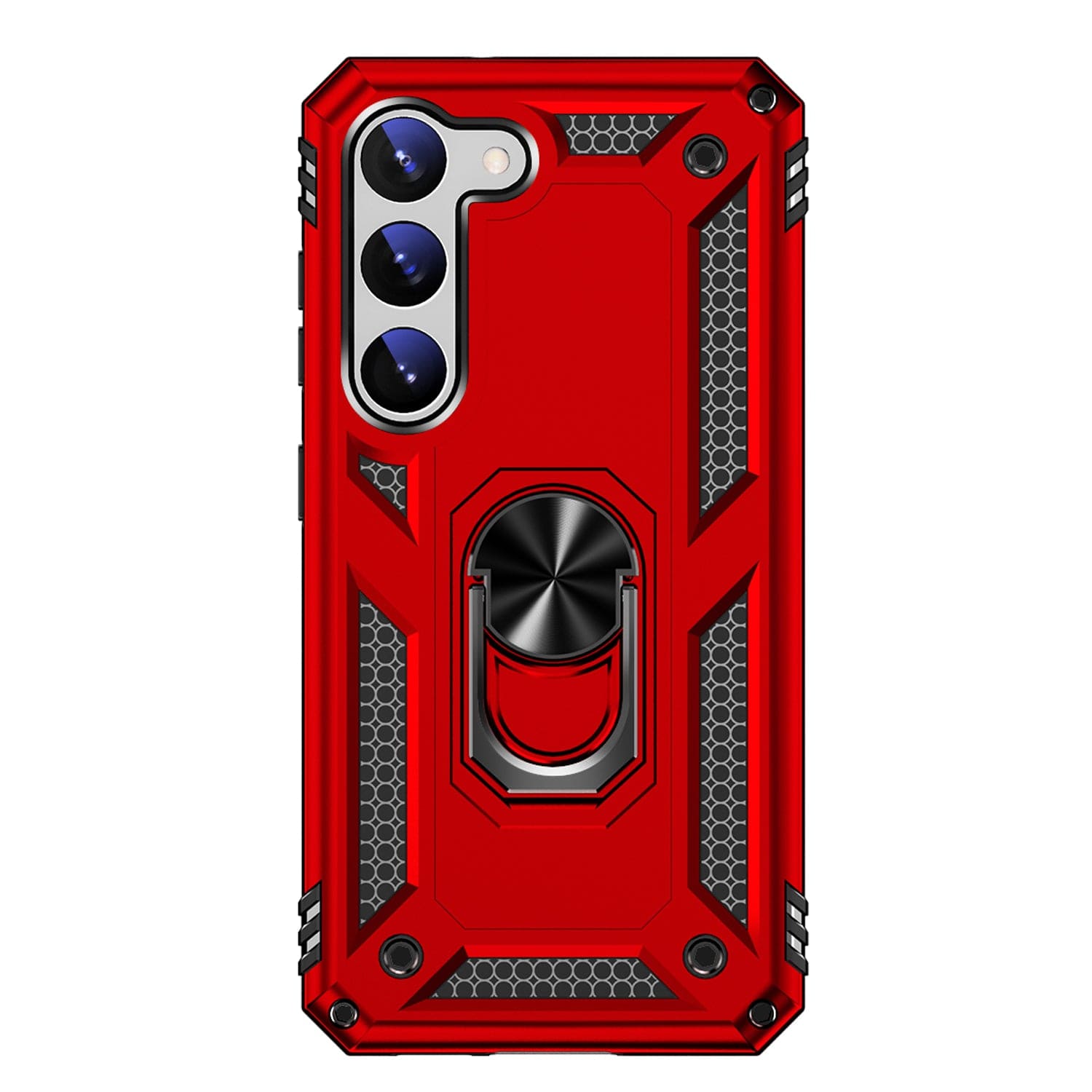 Military Kickstand Series with Belt Clip Case for Samsung Galaxy S23+ - Red