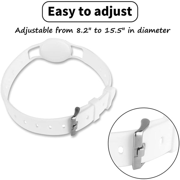 Silicone Dog Collar for Apple AirTag - White