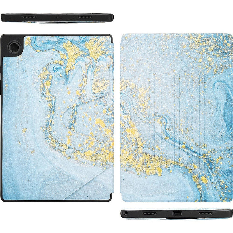 Multi-Angle Folio Case for Samsung Galaxy Tab A8 - Blue Marble