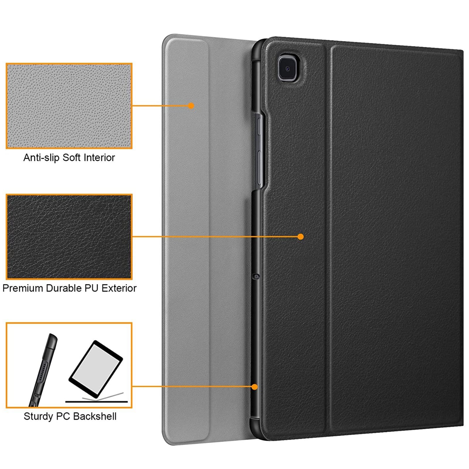 SaharaCase -Keyboard Case for Samsung Galaxy Tab A7 Lite - Black