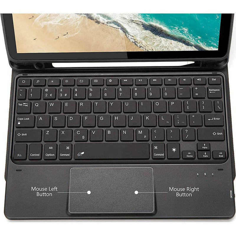 SaharaCase - Keyboard Case with Mouse Pad for Apple iPad 10.2" (9th Generation 2021) - Black