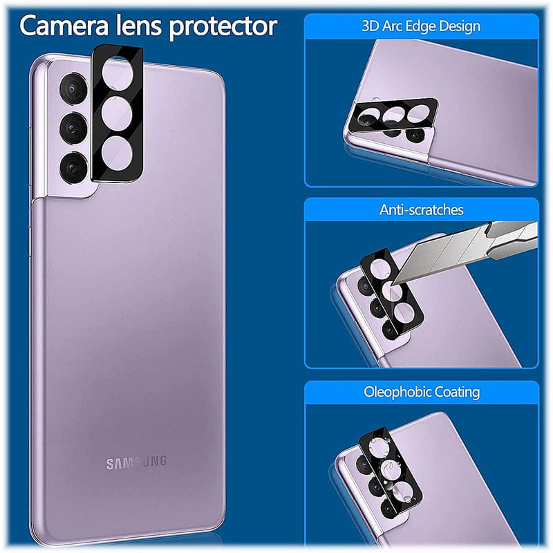ZeroDamage Camera Lens Protector for Samsung Galaxy S21 FE 5G (2-Pack) - Clear/Black