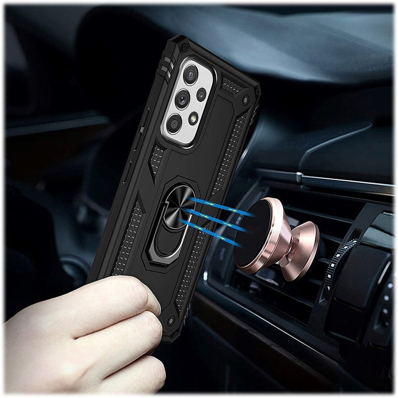 Military Kickstand Case with Belt Clip for Samsung Galaxy A53 5G - Black