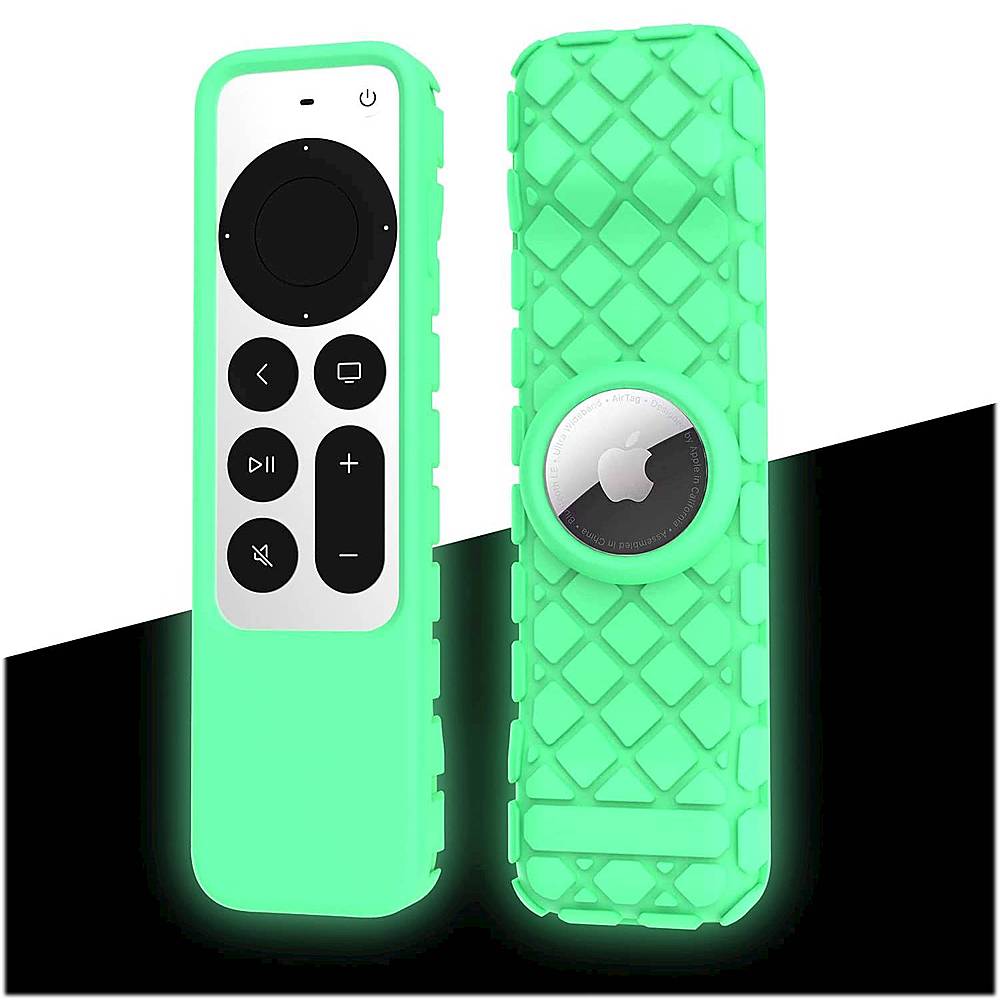 Apple TV 4K Remote Silicone Case for Apple AirTag - Green Glow