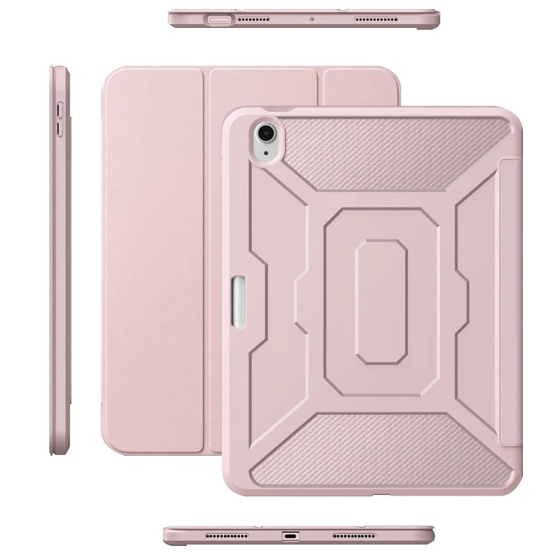 Heavy Duty Folio Case for Apple iPad 10.9" (10th Generation 2022) - Rose Gold