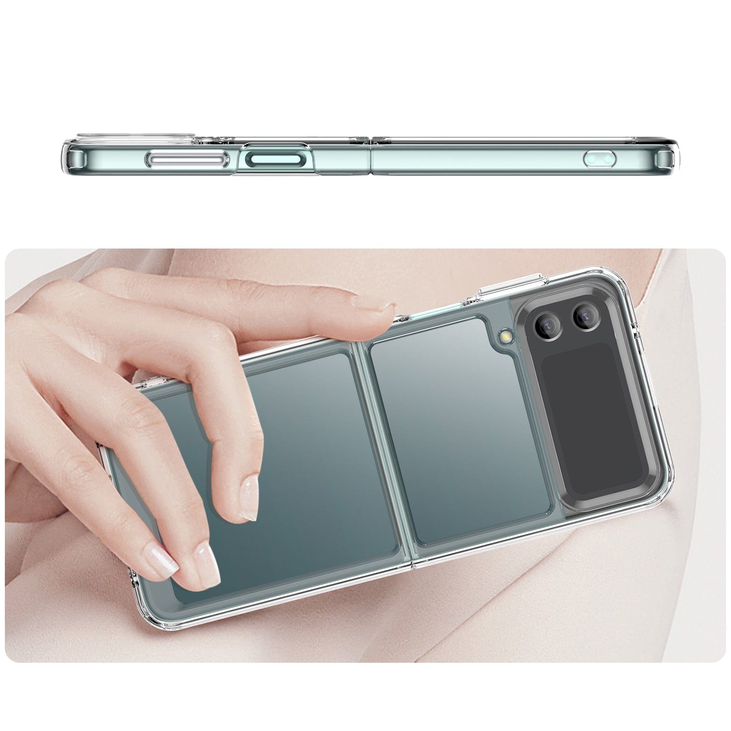 Hybrid-Flex Hard Shell Case for Samsung Galaxy Z Flip4 - Clear