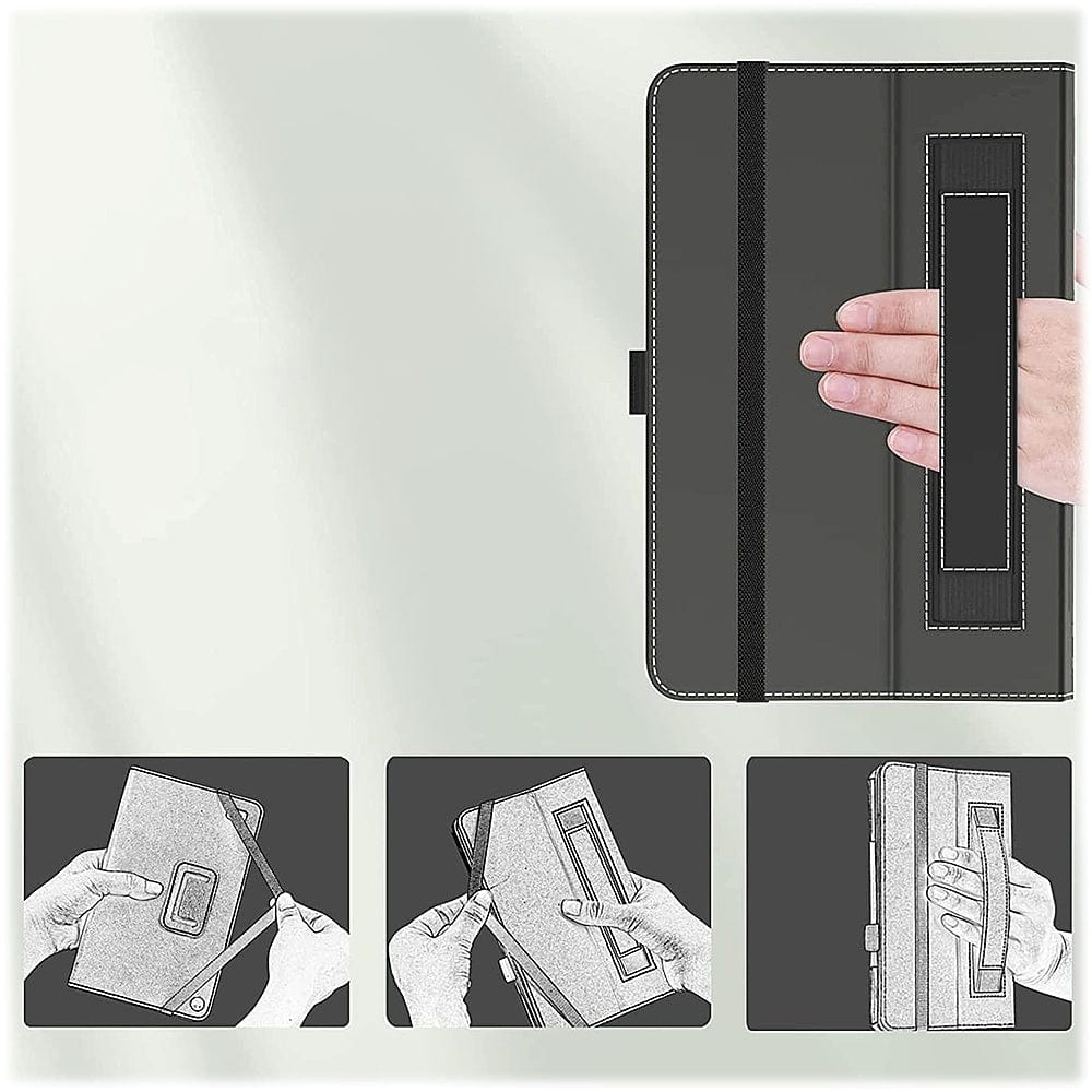 Hand Strap Series Folio Case for Amazon Fire 7 (2022) - Black