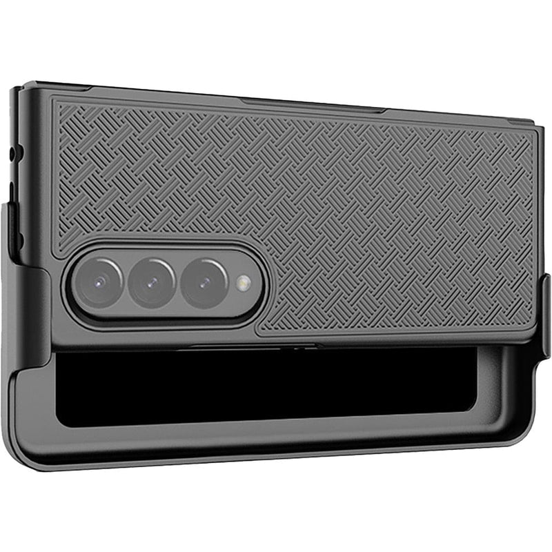 Slim Hard Shell Case with Belt Clip for Samsung Galaxy Z Fold4 - Black