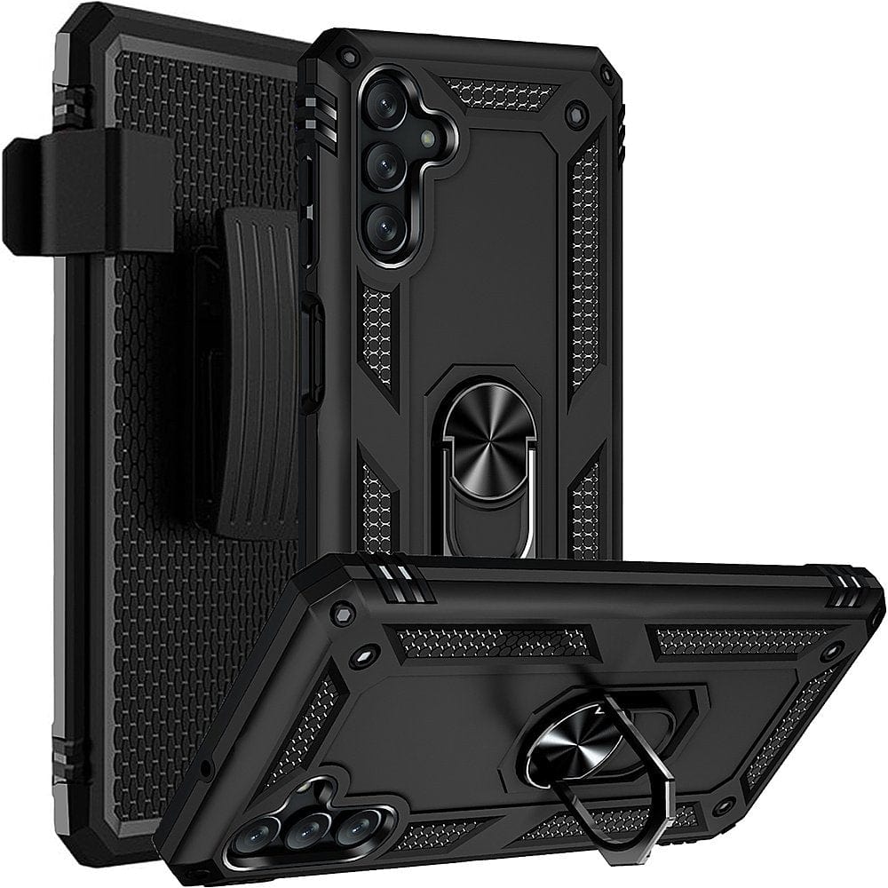 Military Kickstand Series Case with Belt Clip for Samsung Galaxy A13 5G - Black