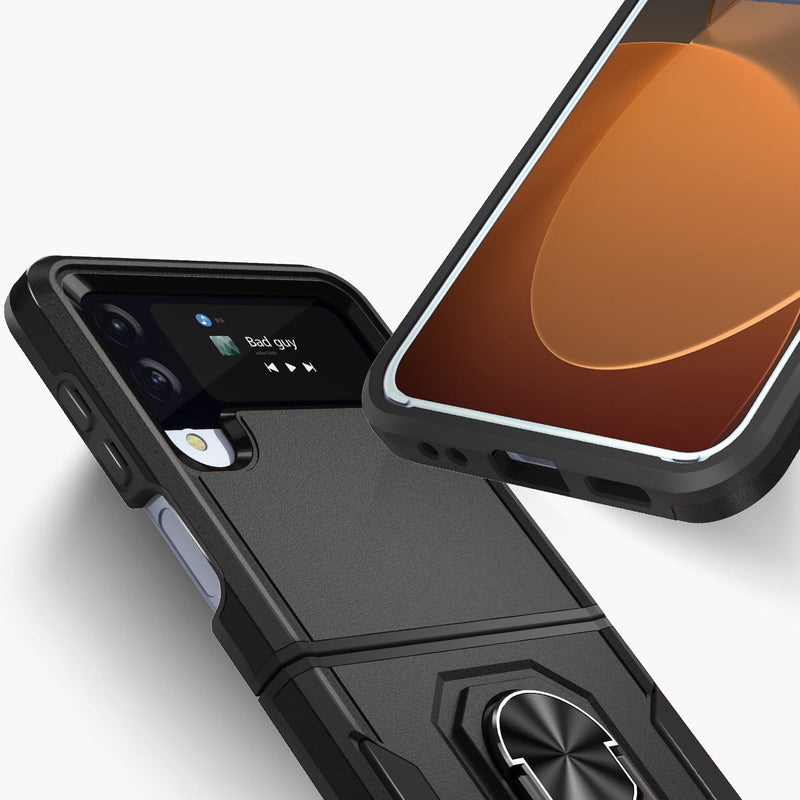 Heavy Duty Kickstand Series Case for Samsung Galaxy Z Flip4 - Black