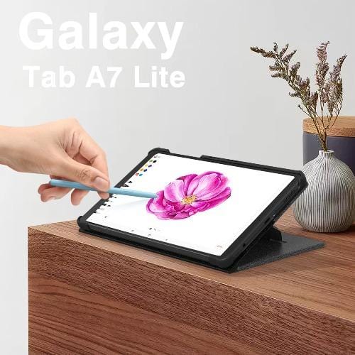 SaharaCase -Multi-Angle Folio Case for Samsung Galaxy Tab A7 Lite - Black