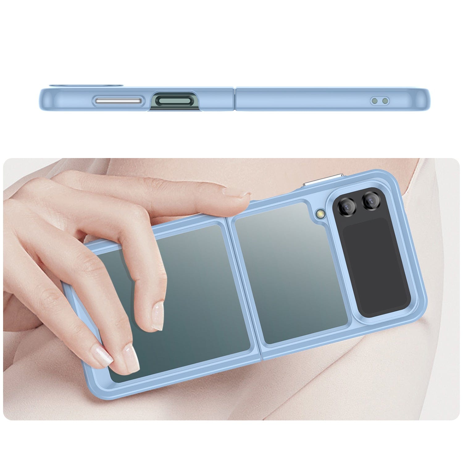 Hybrid-Flex Hard Shell Case for Samsung Galaxy Z Flip4 - Baby Blue