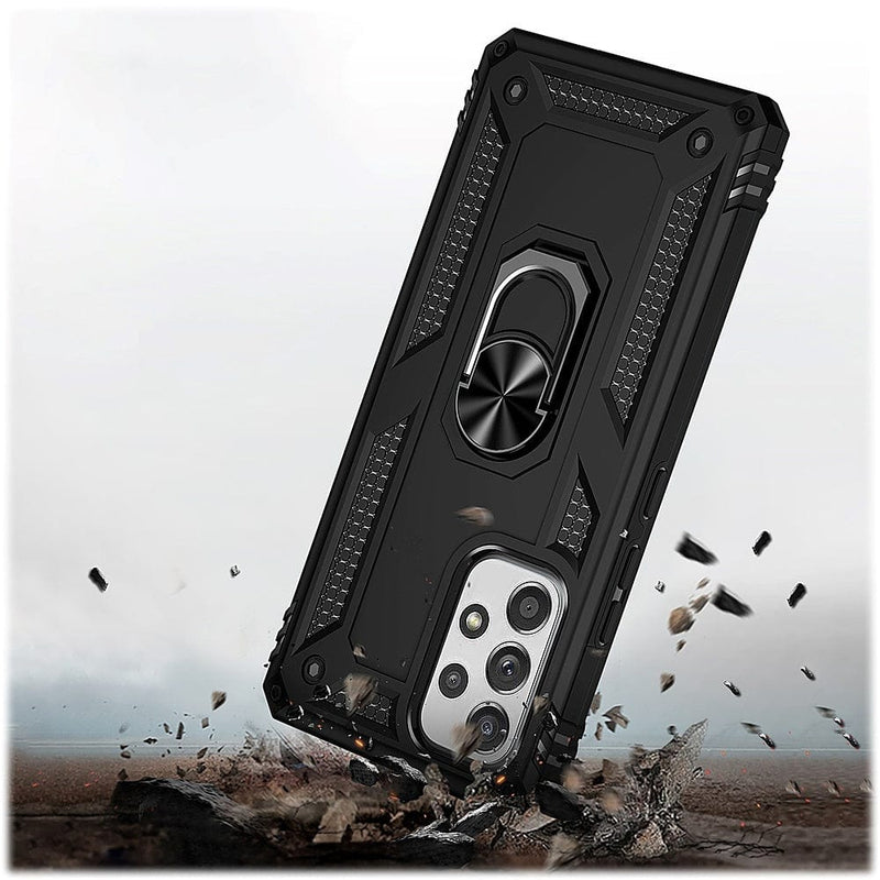 Military Kickstand Case with Belt Clip for Samsung Galaxy A53 5G - Black