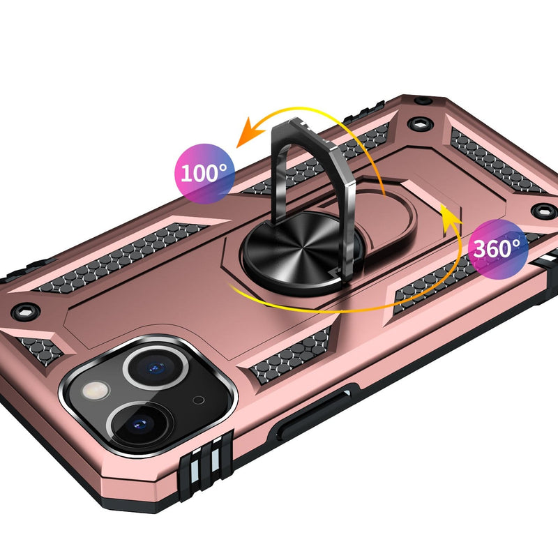Rose Gold Apple iPhone 13 Mini Case - Kickstand Series with Belt Clip