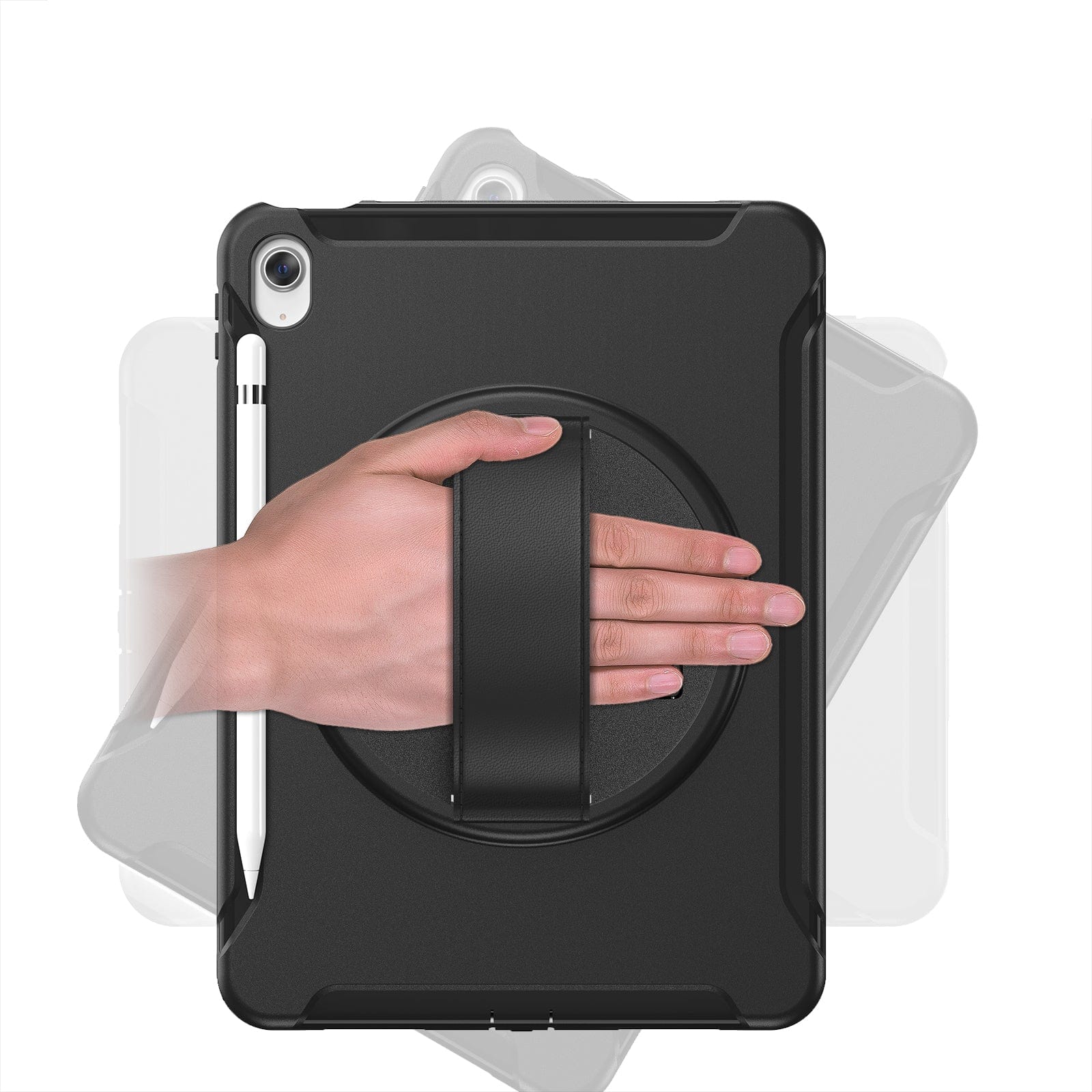 Protection Hand Strap Series Case for Apple iPad 10.9" (10th Generation 2022) - Black