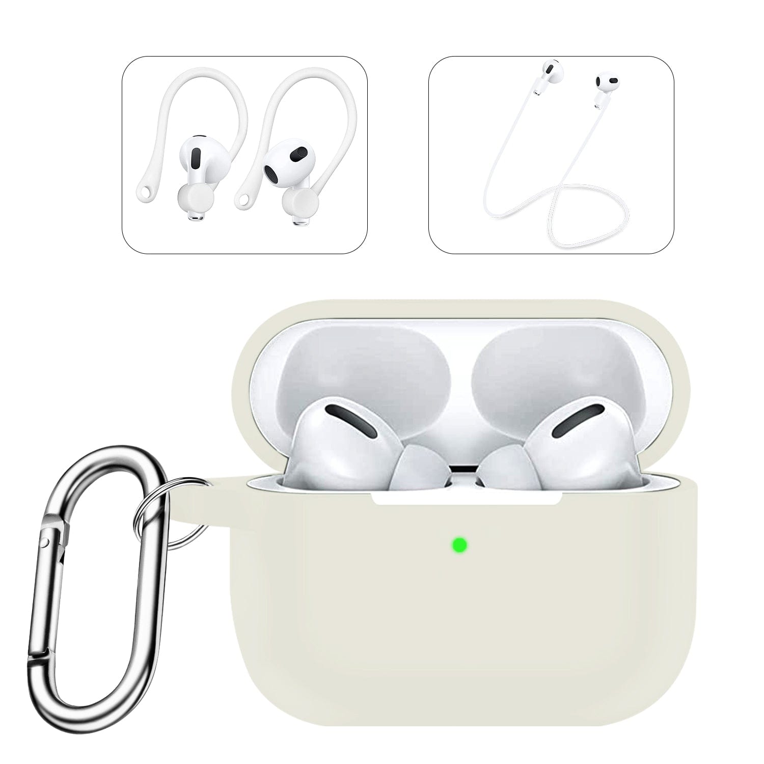 Silicone Case for AirPods Pro 2 (2nd Generation) - Glow White