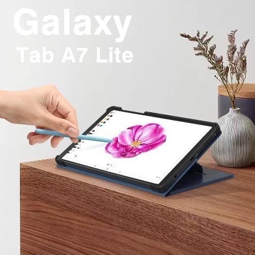 SaharaCase -Multi-Angle Folio Case for Samsung Galaxy Tab A7 Lite - Blue
