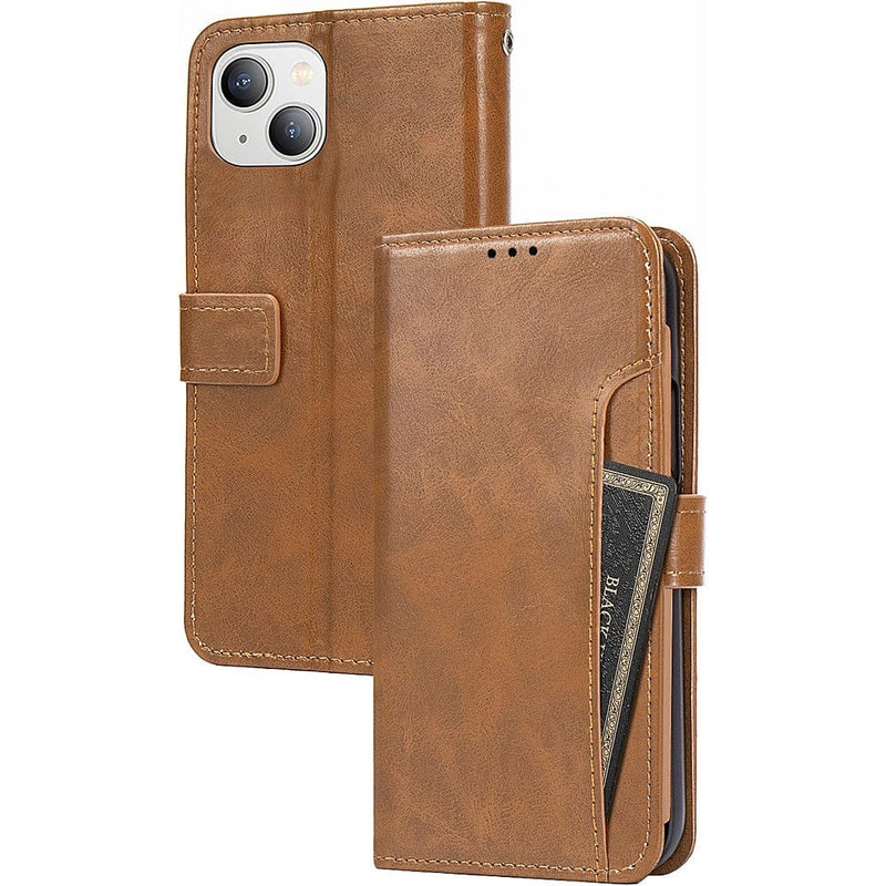 SaharaCase - Folio Wallet Case for Apple iPhone 13 Pro Max - Brown