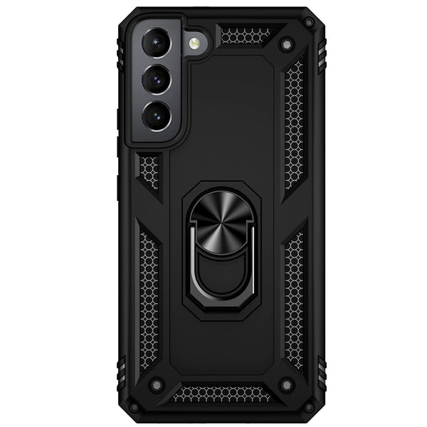 Military Kickstand Series Case with Belt Clip for Galaxy S22 Plus - Black