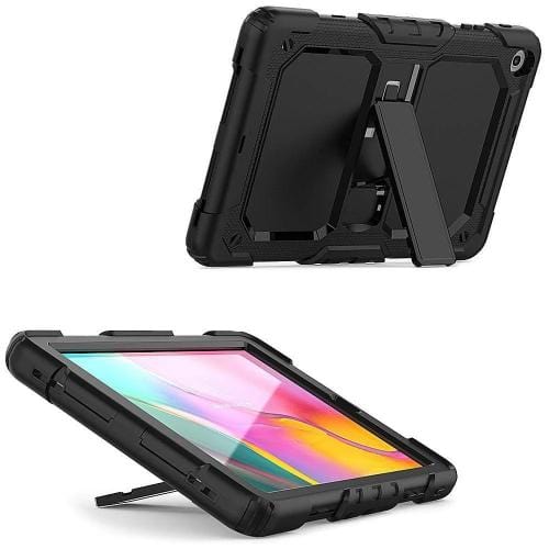 Samsung Tab A 10.1” Case with Screen Protector in Scorpion Black - Heavy Duty Series - Sahara Case LLC