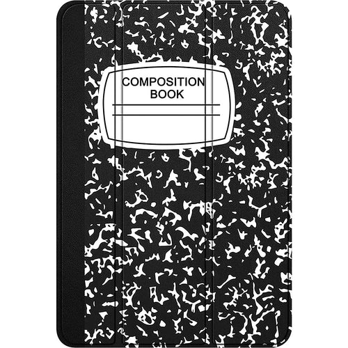 Composition Book Theme Vegan Leather Folio Case - Amazon Fire 7 (2022)