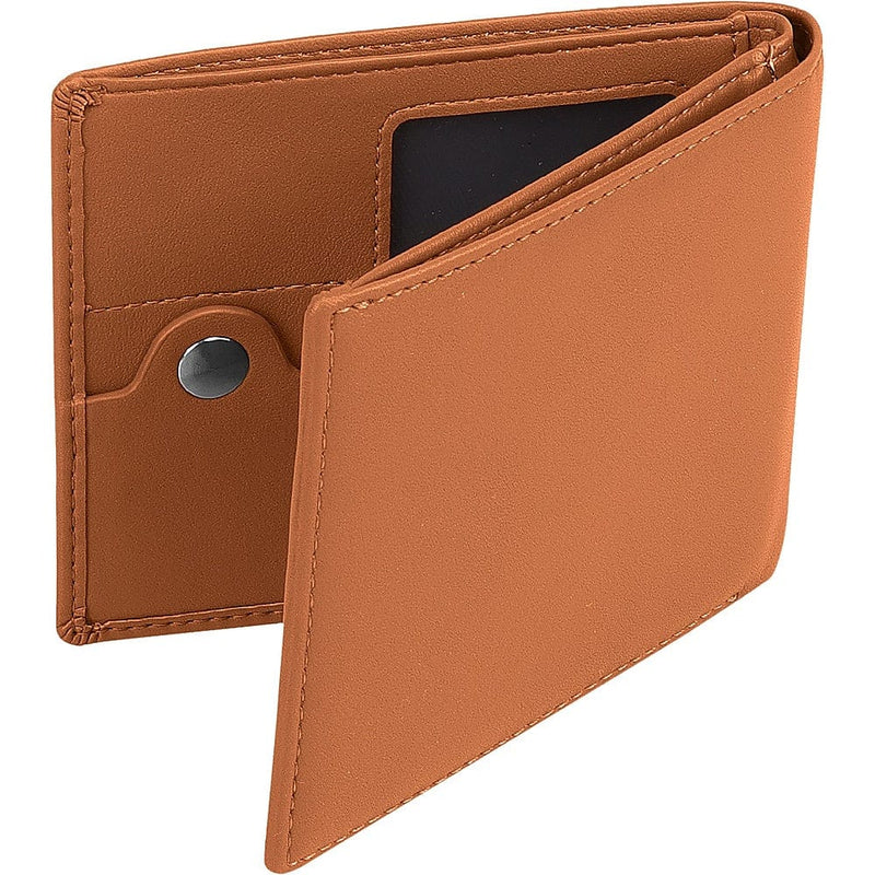 Genuine Leather Wallet Case for Apple AirTag - Brown