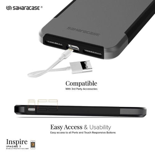SaharaCase - Inspire Series Case - iPhone SE(Gen 2)/ 8/7 - Mist Gray - Sahara Case LLC
