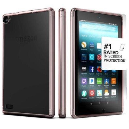 SaharaCase Crystal Series Case for Kindle Fire 7 - Clear Rose Gold - Sahara Case LLC