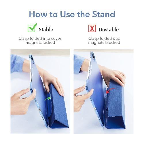 SaharaCase - ESR Folio Case for Apple iPad Pro 12.9" (5th Gen 2021) - Blue - Sahara Case LLC