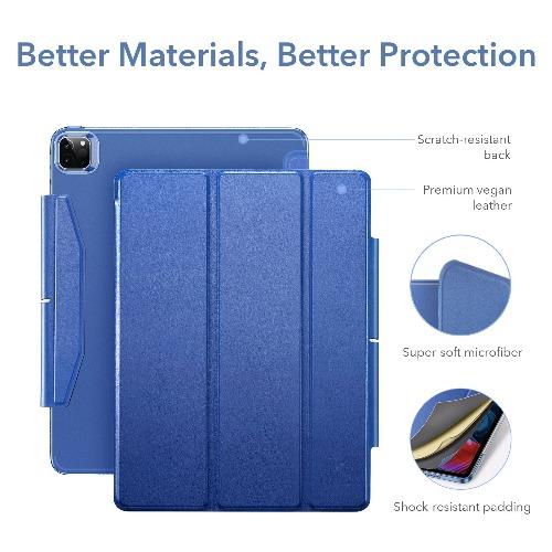SaharaCase - ESR Folio Case for Apple iPad Pro 12.9" (5th Gen 2021) - Blue - Sahara Case LLC