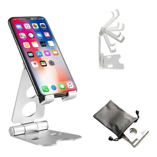 SaharaCase - Foldable Stand - for Most CellPhones and Tablets - Silver - Sahara Case LLC