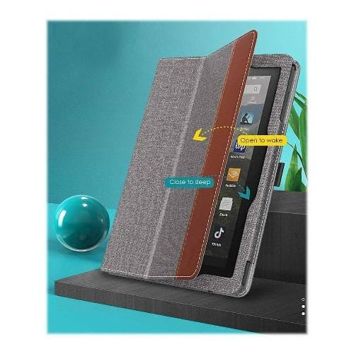 SaharaCase - Folio Series Case - for Amazon Fire HD 8 and Fire HD 8 Plus (10th Gen 2020) - Gray - Sahara Case LLC