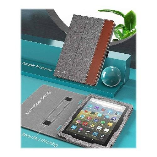 SaharaCase - Folio Series Case - for Amazon Fire HD 8 and Fire HD 8 Plus (10th Gen 2020) - Gray - Sahara Case LLC